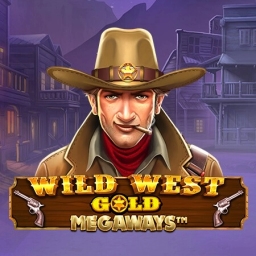 wild west gold megaways slot cowboy and wild west gold written in gold letters